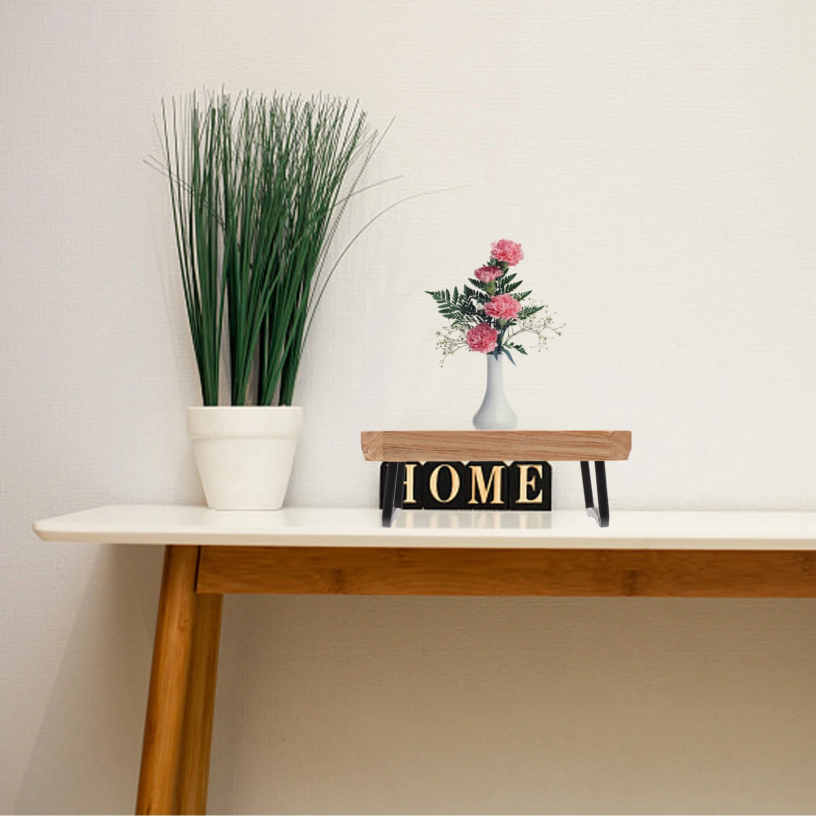 

1pc Premium Wooden Display Stand Sturdy Home Office Decorative Rack Mini Storage Organizer For Keys Jewelry Porch Handicraft