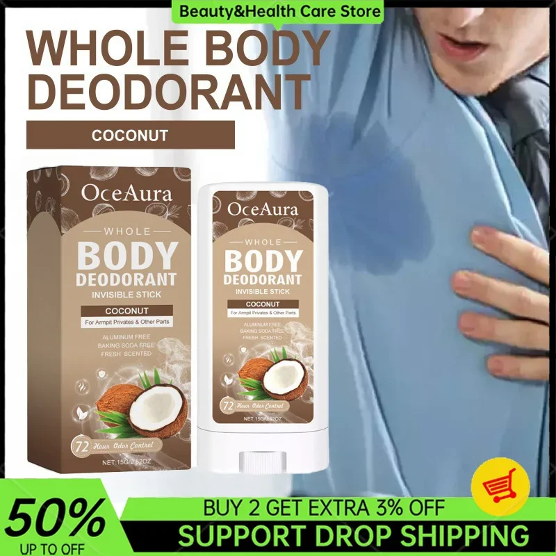 Anti Odor Whole Body Deodorant Natural Underarm Deodorant Stick Refreshing Antiperspirant Lasting Aroma Portable Deodorant Care