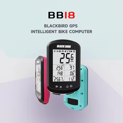 BLACKBIRD 자전거 컴퓨터 무선 MTB 사이클링 GPS 속도계 주행 거리계, 2.4 인치 디스플레이, 방수 지지대 블루투스 앤트 데이터, BB18