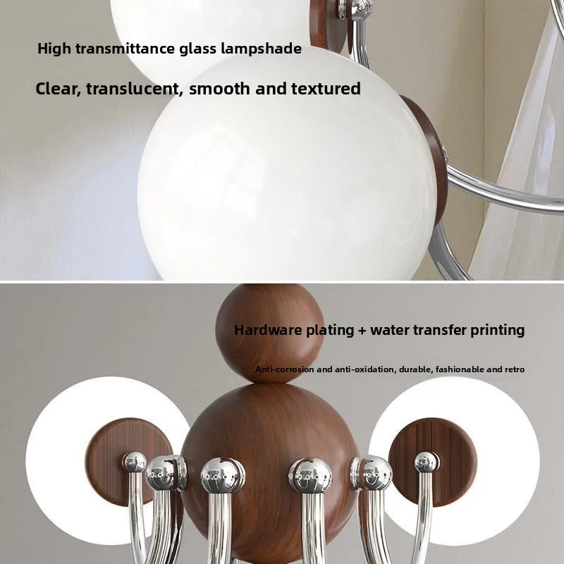 French retro living room chandelier, magic bean American high-end atmosphere
