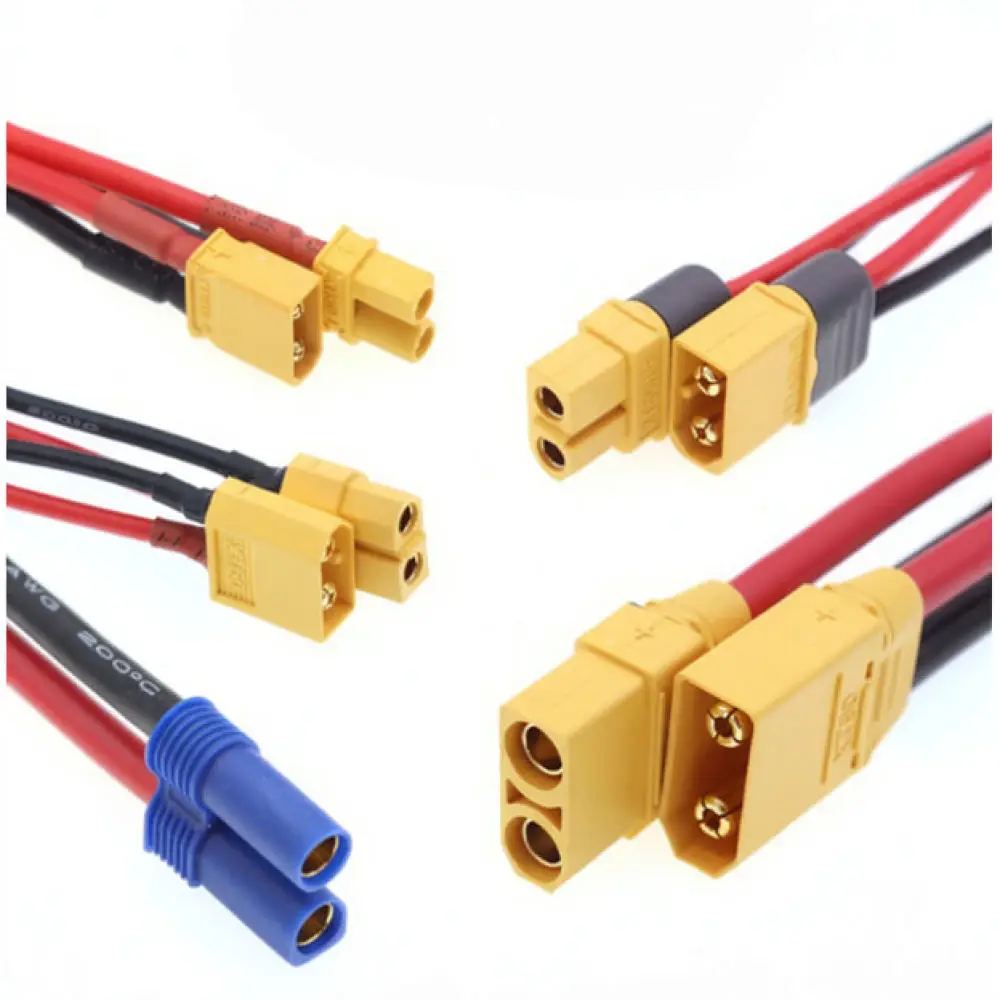 RC Model Parts Battery Connector Adapter XT60 XT30 T Plug EC5 Lead Wire For FPV Drone Racing Aircraft Power Distribution Cable