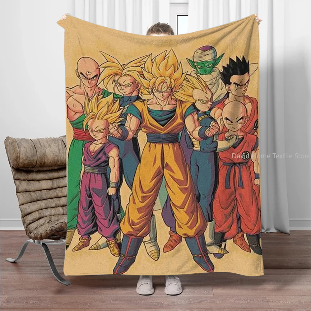 Japanese Anime Blanket D-Dragon-B-Ball Children Warm Soft Blanket for Sofa Bed Cover Blanket Suitable for Birthday Souvenir Gift