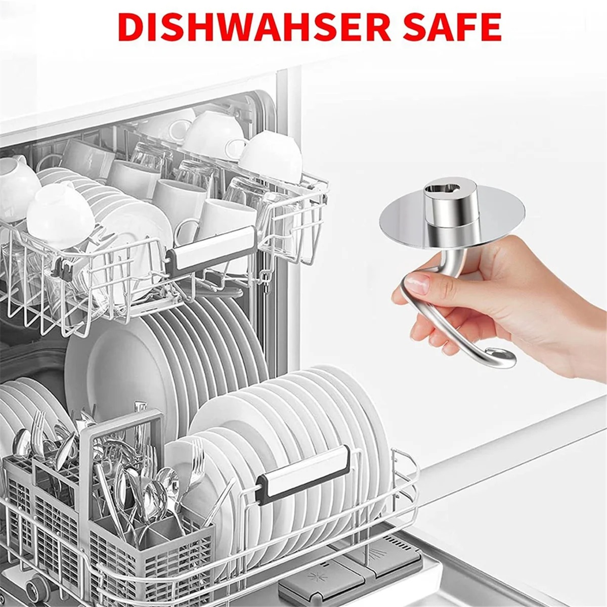 

Mixer accessories Stainless Steel Flat Beater+Dough Hook Replacement for 4.5QT & 5QT Bowl Tilt-Head Stand Mixers Attachment