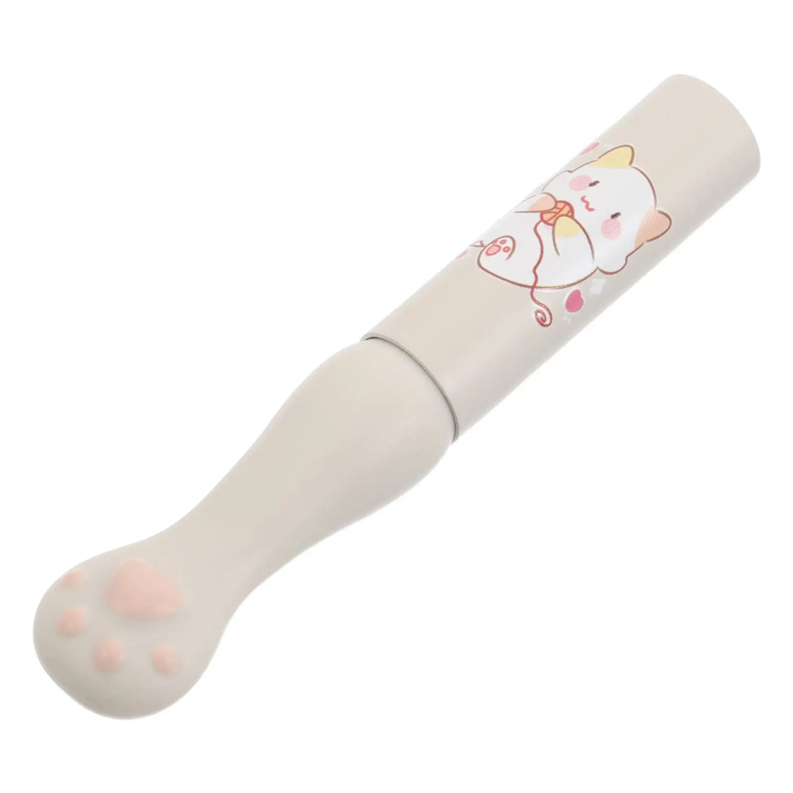 Pincel de Lábios em Forma de Garra de Gato com Ponta de Silicone Arredondada para Aplicação Sem Manchas, Design com Tampa, Aplicador de Gloss Labial Reutilizável Compacto para Mulheres