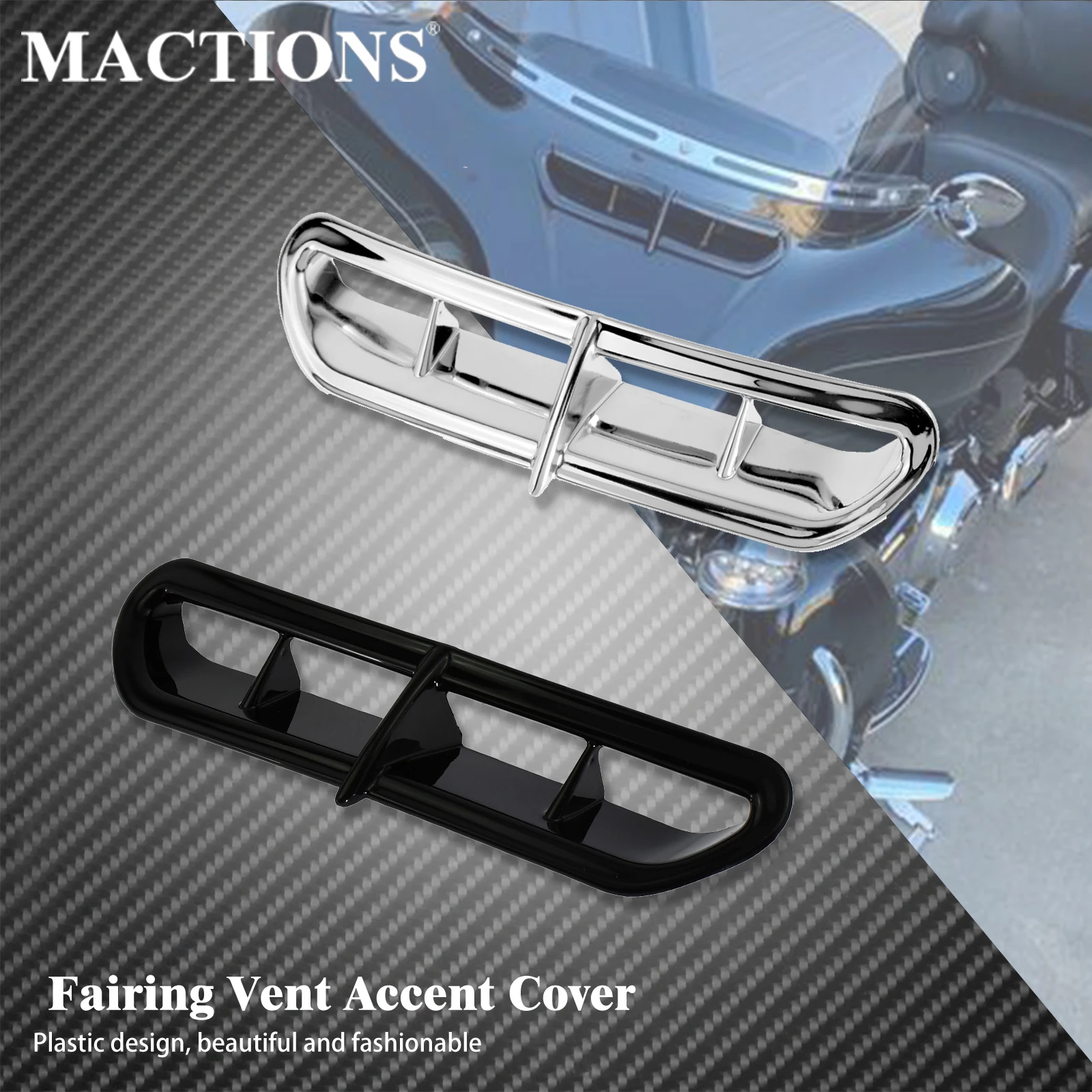 Motorcycle Front Fairing Vent Accent Cover Plastic For Harley Touring Electra Glide Limited Ultra Classic Street Glide 2014-2024