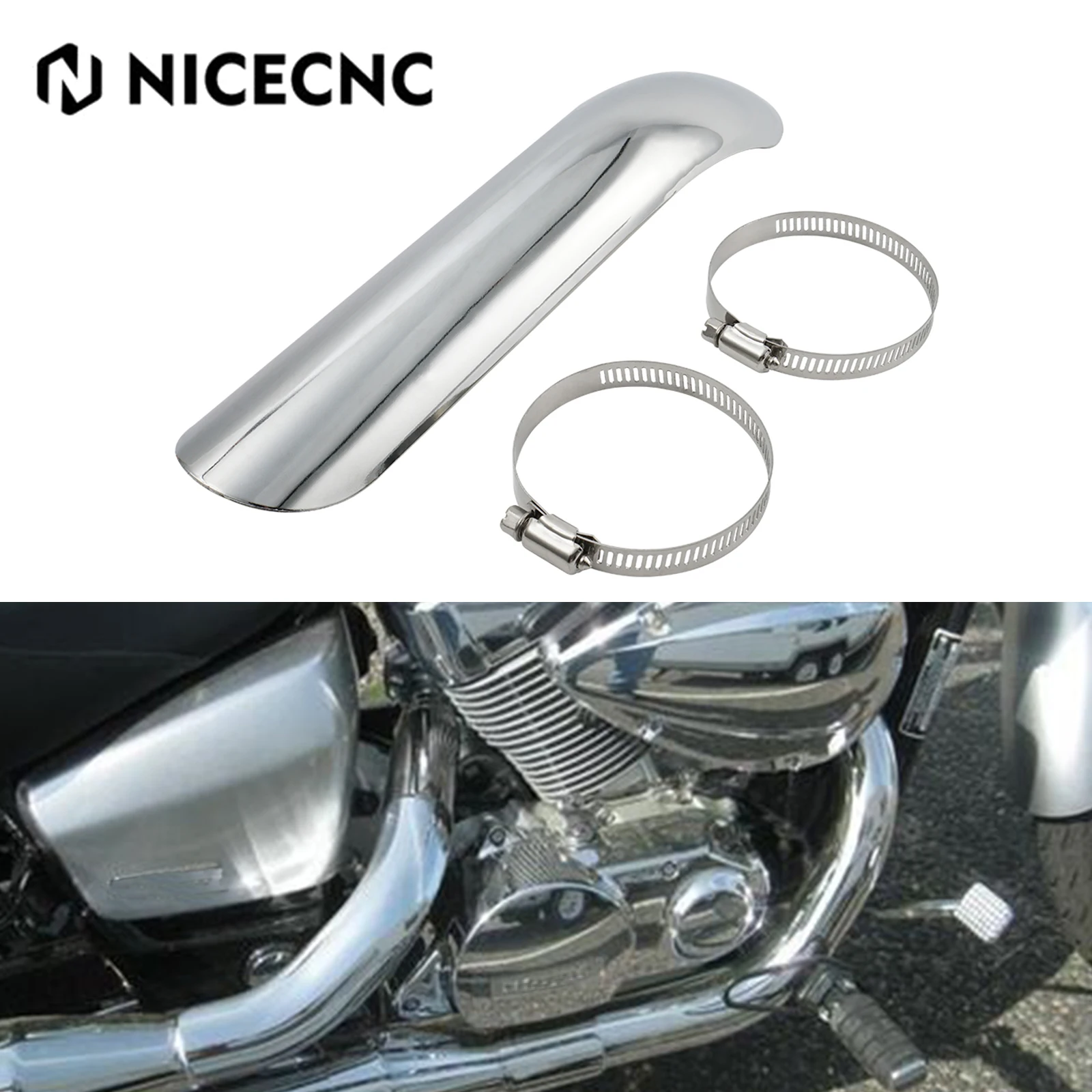 

Exhaust Muffler Pipe Heat Shield Cover For Honda VT750C Shadow Aero 2004-2005 VT750C2 Shadow Spirit 2007-09 Shadow 600 750 1100