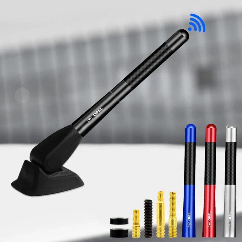 

1pcs Car Antenna Auto Carbon Fiber Radio Aerial Car Accessories For Opel Crossland Crossland-X Mokka Combo Cascada Monza