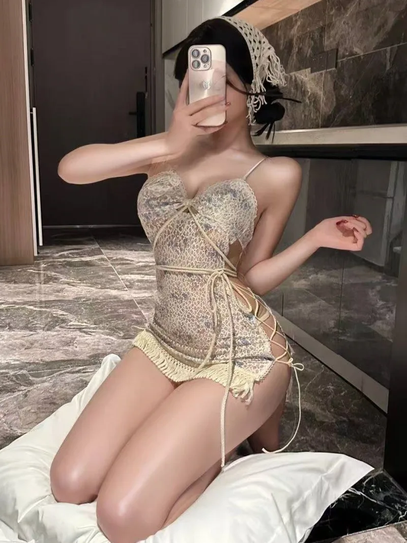 Vacation Floral Dress Hollow Out Backless Deep V Suspenders Sleeveless Wrap Hip Dress Off-the-shoulder Charming Pure Desire 9WVK