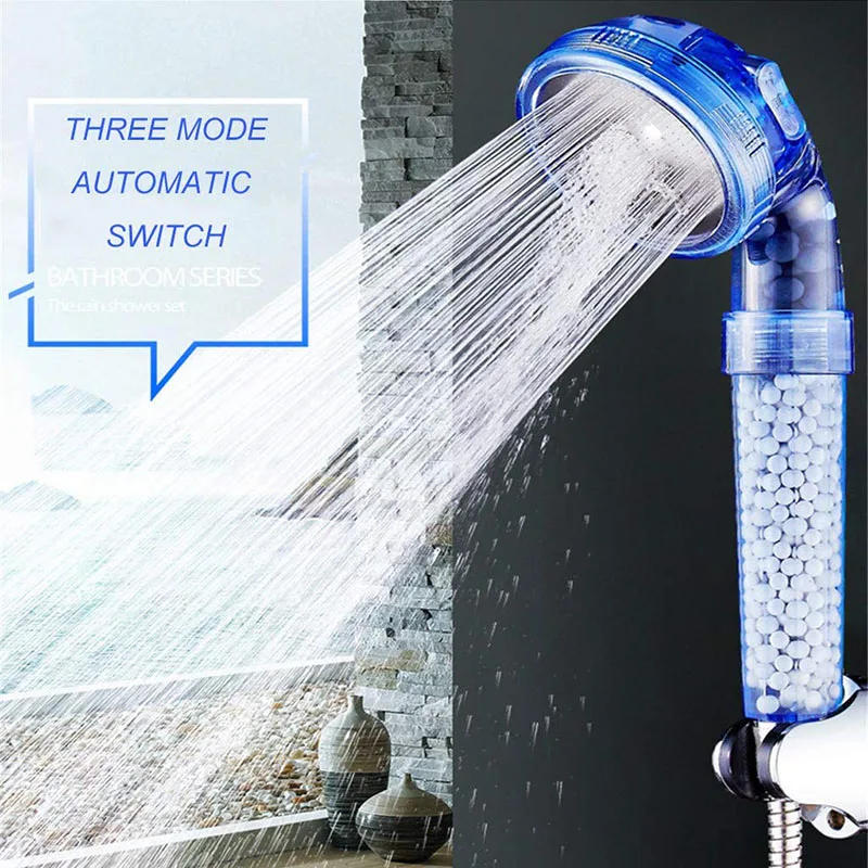 3 Modes SPA Rainfall Shower Head Filter Massage Adjustable High Pressure Saving Water Shower Nozzle Premium Bathroom Accesary