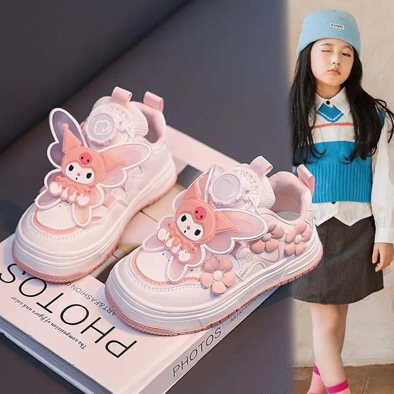 

2025 New Model Cute Cartoon Kuromi Children's Shoes Sneakers Good-Looking Casual Shoes Breathable Skate Shoes Fashion Gift