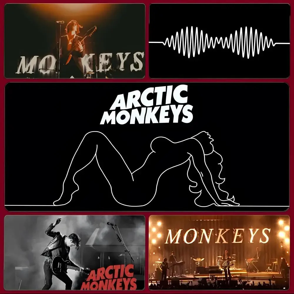 indie rock A-Arctic Monkeys Mouse Pad Large Gaming Mousepad with Stitched Edges Thickened Desk Mat PC