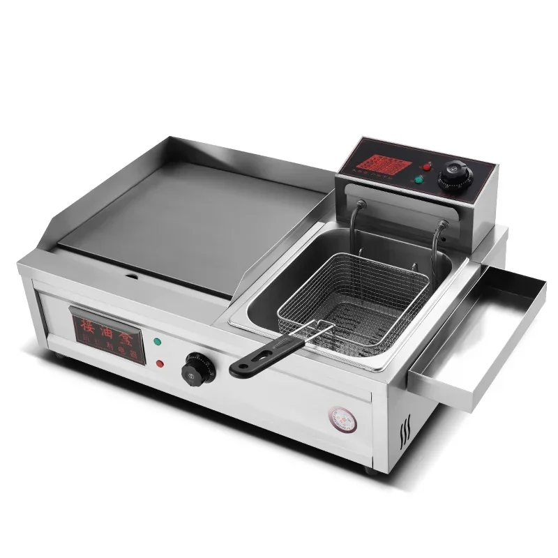 

Electric Griddle Commercial Gas Griddle Fryer All-in-one MachineTeppanyaki Frying Pan Kanto Boiled Noodles fryer Oden