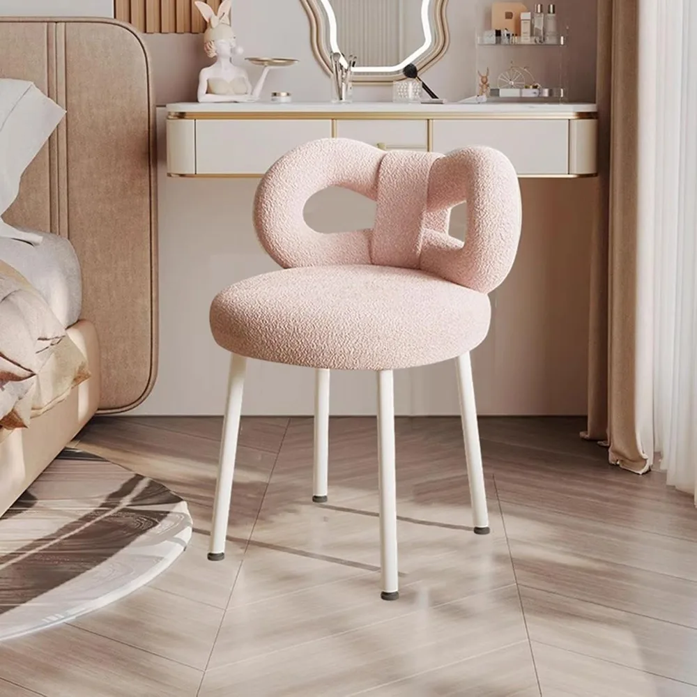 

Табурет Розовый туалетный столик со спинкой с бантом, бархатное сиденье для туалетного столика, лучший подарок для девочек, табурет для туалетного столика, туалетный столик