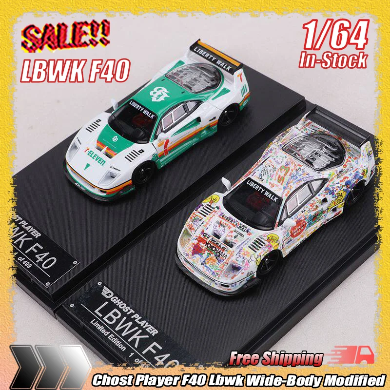 

New In Stock Chost Player 1: 64 F40 Lbwk Wide-Body Modified Realistic Alloy Miniature Casted Car Model Collectible Kid Toy Gifts