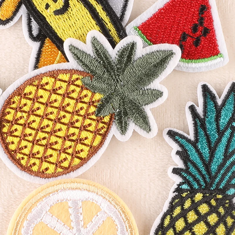 1pcs Mix Fruits food Patch for Clothing Iron on Embroidered Sew Applique Cute Patch Fabric Badge Garment DIY Apparel Accessories