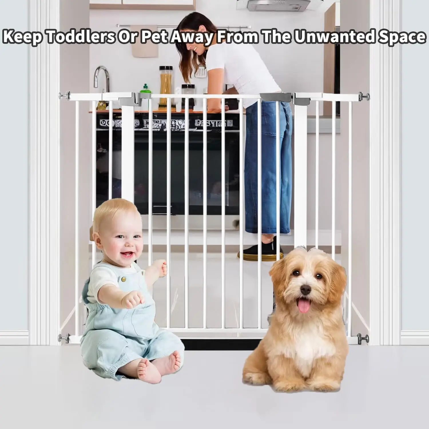 Baby Safety Gate for Stairs Protection from Child Stair Barrier 76-153cm Security Door for Dog Baby Safety Door