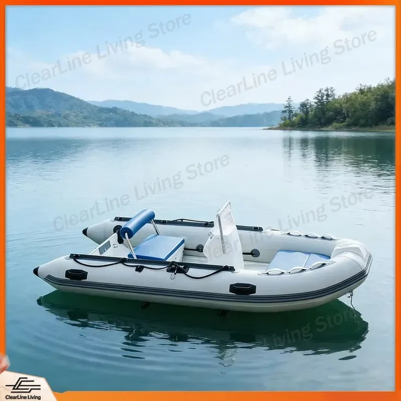 Ultra Light 7ft Mini Inflatable RIB Boat Portable Compact Easy Transport Small Personal Leisure Fishing Kayak Dinghy Tender