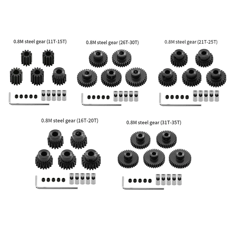 0.8M Motor Gear Set For 1/10 RC Rigs Crawler Axial Capra F9 SCX10 III AR45P Axle Upgrade Parts