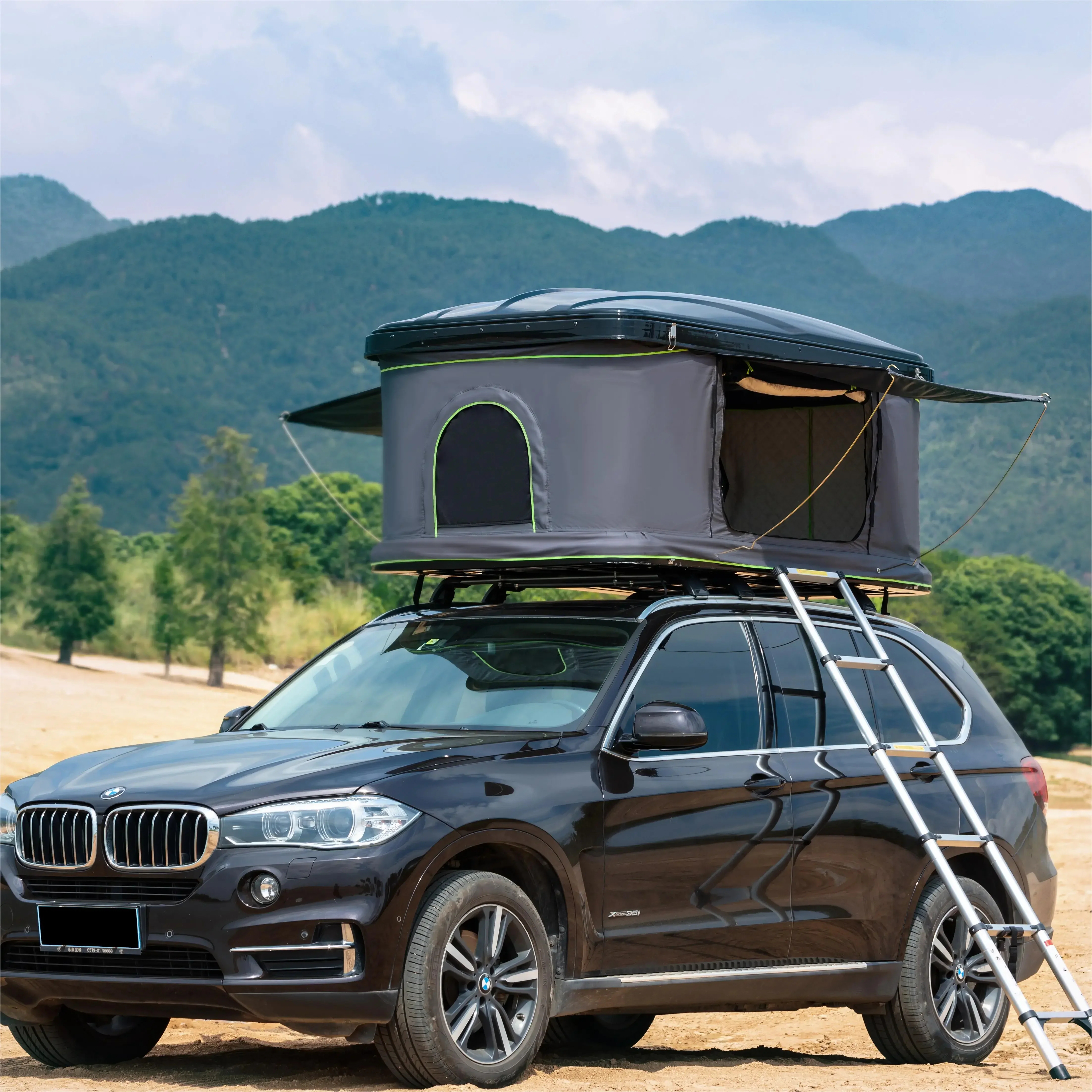 New Arrival Camper Trailer Car Roof Tent Box Clamshell Aluminium Roof Top Tent and Awning