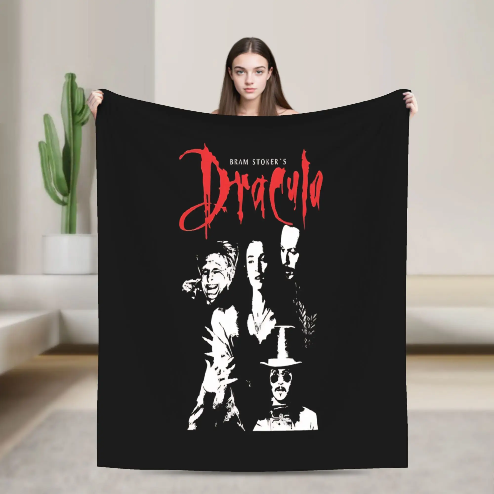 Dracula Flannel Blanket  Soft Durable Throw Blanket for Home Decor Decorative Fashion Bedspread Sofa Bed Cover