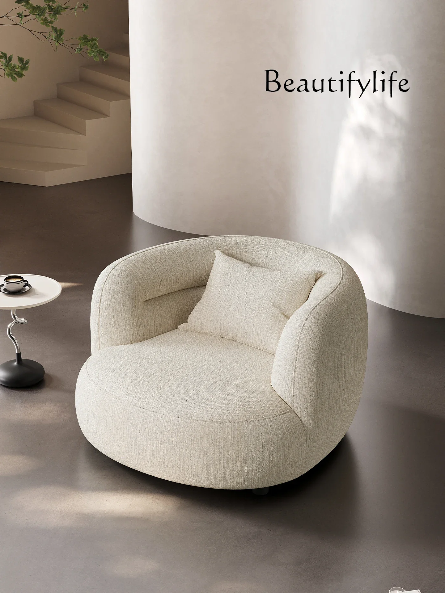 X Italian Designer Living Room Minimalist Patent Leisure Chair Lazy Nordic Backrest Small Apartment Sofa Chair