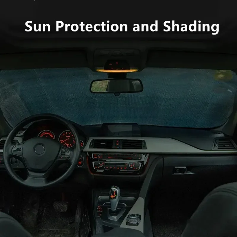 140cm Car Windshield Foldable Sun Shade Visor Cover Block Reflector Portable Breathable Anti UV Protector Screen Free image 2