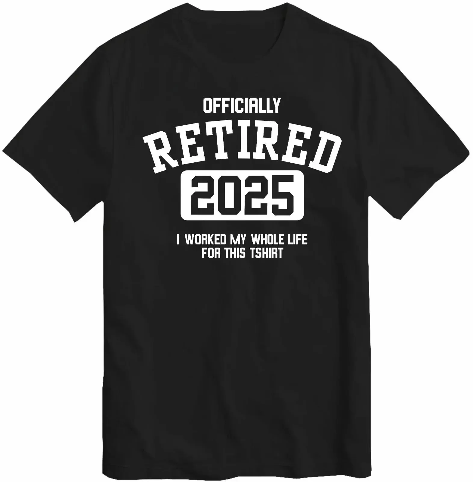 

Officially Retired 2025 T Shirt Summer Men's Tracksuit Letter Printed O-neck Pullover Short-sleeved Top Cotton Casual Sportswear