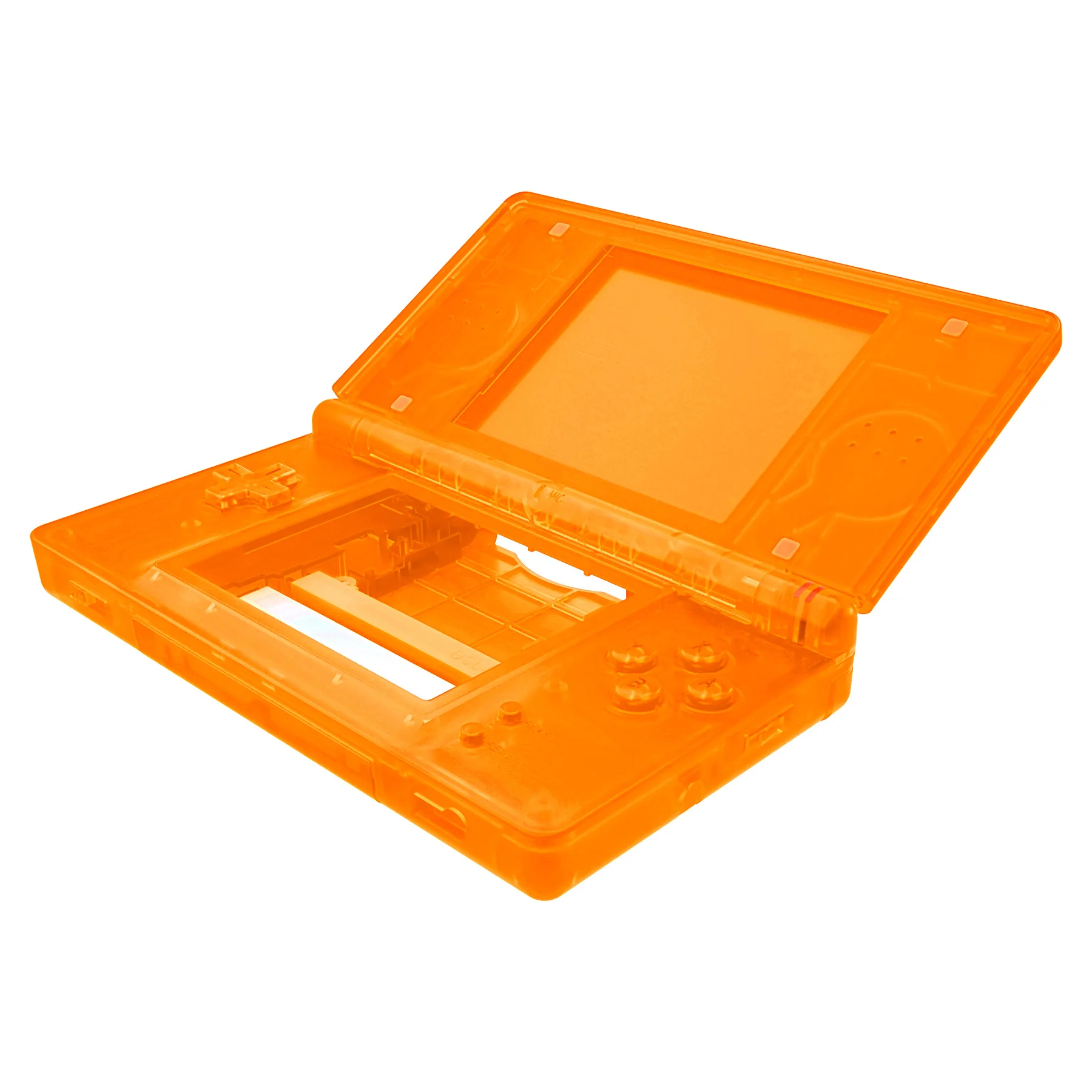 eXtremeRate vervangende volledige behuizing voor Nintendo DS Lite voor NDSL - helder oranje