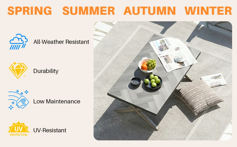 طاولة قهوة على شكل X باللون الرمادي العميق مصنوعة يدويًا من الألومنيوم المصقول يدويًا من الراتنج المتين قطعة مركزية أنيقة للاستخدام الداخلي/الخارجي للوجبات الخفيفة الوزن #4