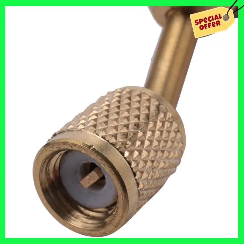 LBER 4X R410a R134a Brass Shut Valve For A/C Charging Hoses HVAC 1/4Inch AC Refrigerant