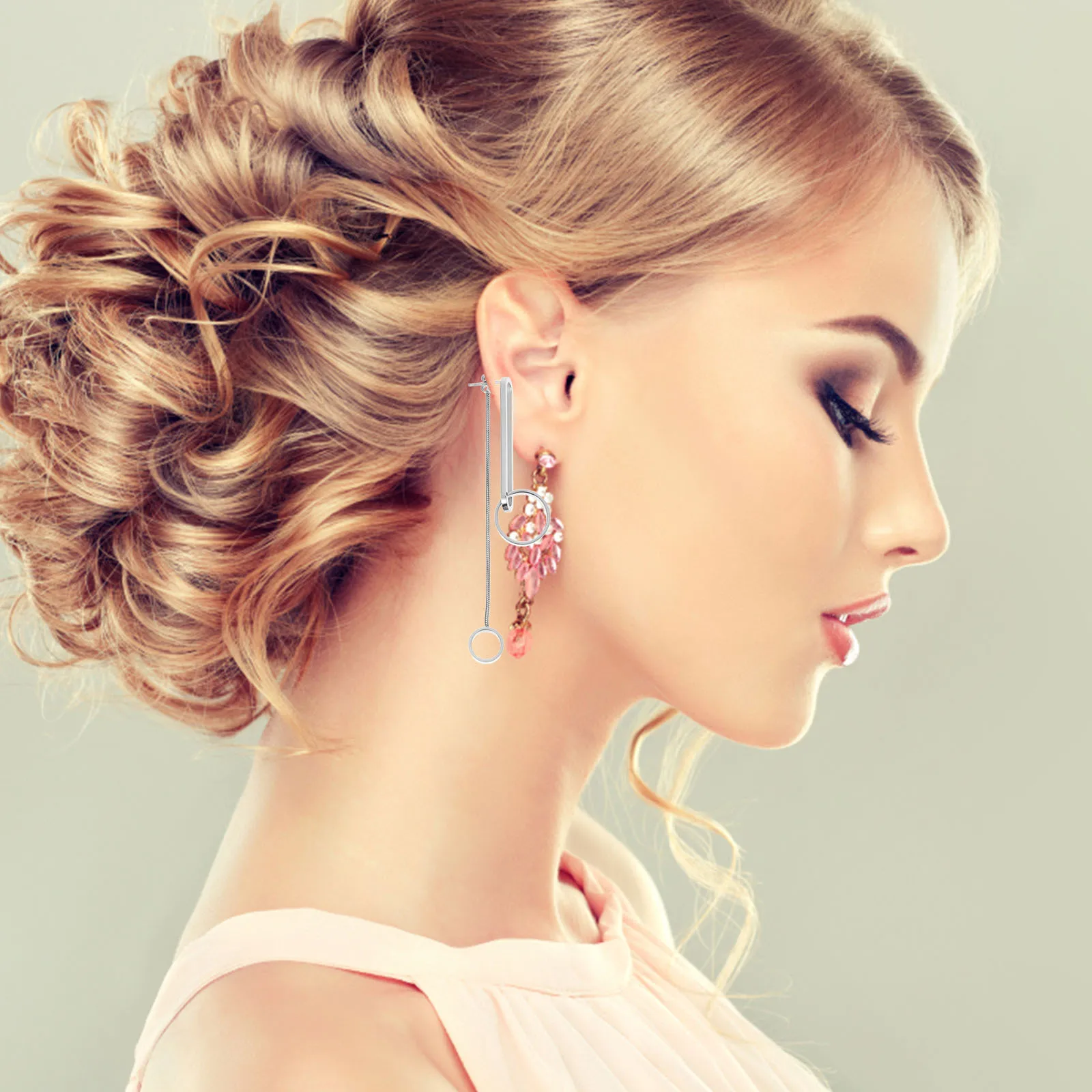 

2Pairs U Shape Dangling Geometric Earrings for Women Trendy Aesthetic Cool Unique Jewelry Unique Earrings