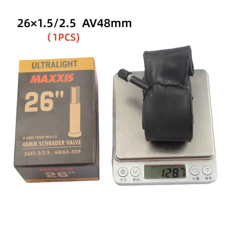MAXXIS ULTRALIGHT Bicycle Inner Tube 26/27.5/29/700 FV(PV) AV(SV) 48mm 60mm  0.60mm Thin Wall Lightweight For Race And Train