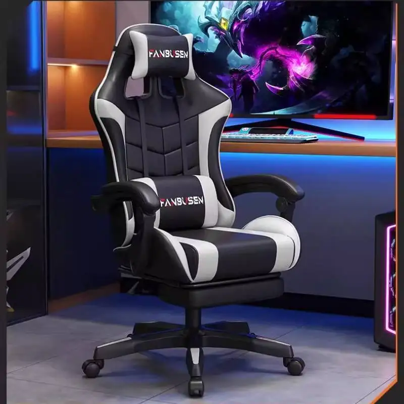 كراسي مكتب سوداء قابلة للتعديل مصممة من الجلد الأبيض كراسي مكتب رخيصة كبيرة الحجم باللون الوردي أثاث Meuble