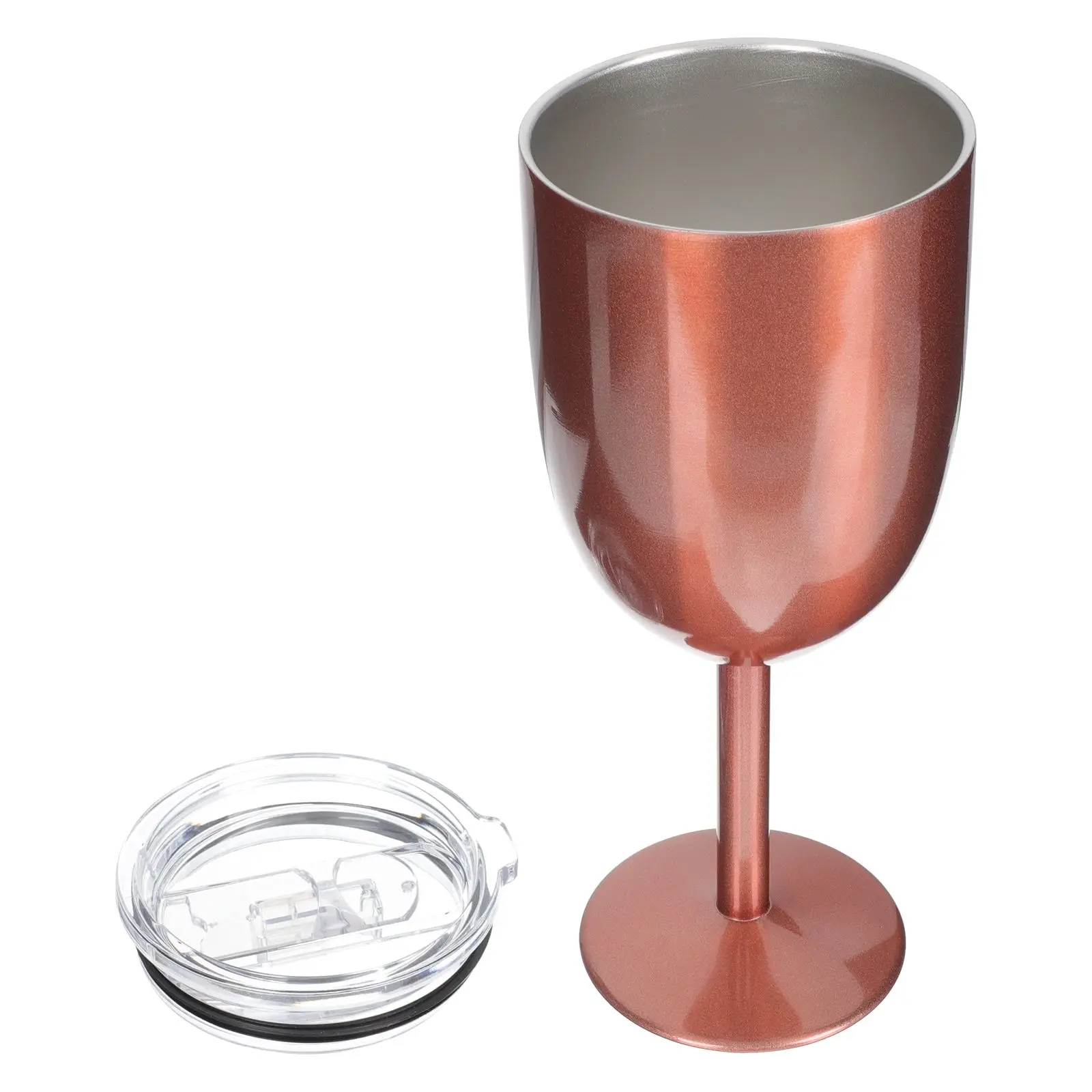 

Double Layer Goblet 304 Stainless Steel Insulated Cup Rose Delicate Glass Exquisite Party Home Restaurant Kitchen Bar