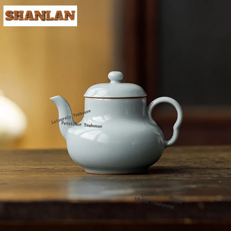 

180ml Azure Ru Kiln Teapot Luxury Tea Infuser Pot Household Tea Maker Kettle With Filter Drinkware Supplies Ornaments Gifts