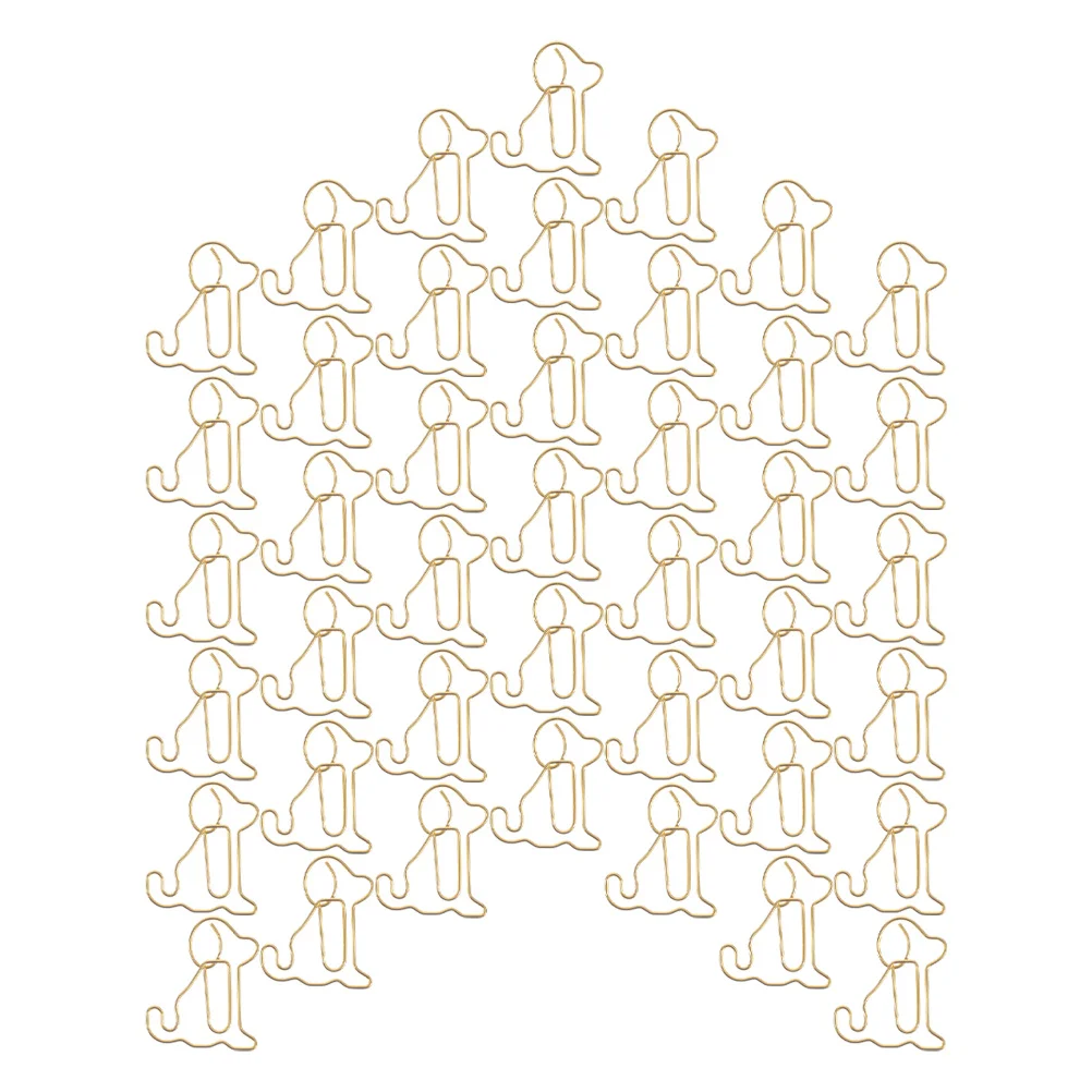 

100Pcs Dog Paper Clip Small Metal Clips for Files Document Paperclips Creative Cute File Clips Office Paper Clip