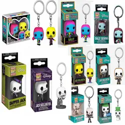 FUNKO POP The Nightmare Before Christmas Jack Skellington Sally Seated Zombie Kenny Action Figure Keychain Toys For Children