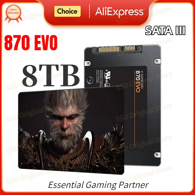 

2024 100% New 870 EVO SSD Internal Solid State Drive 1TB 2TB 4TB 8TB Hard Disk 2.5 Inches SATA III for Desktop PS5 Laptop PC PS5