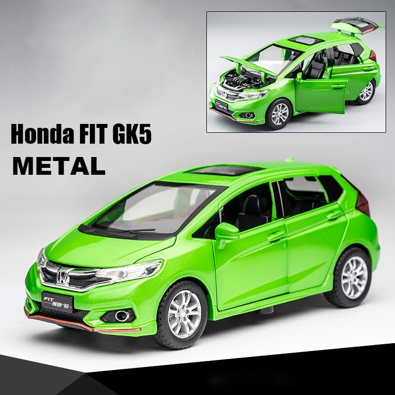 1:32 Honda Fit Metal Toy Alloy Car Die Cast Toy Car Model Car Pull Back Children Toy Collectible Gift Free Shipping