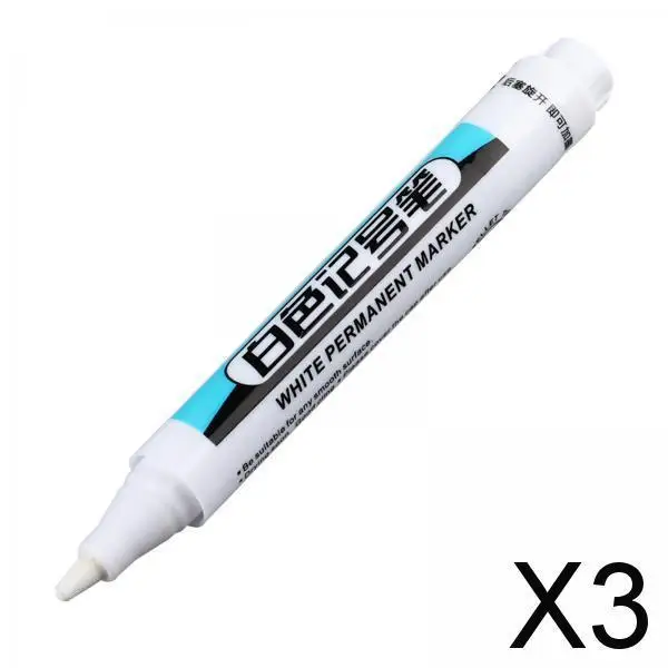 ปากกามาร์กเกอร์2x อเนกประสงค์สีขาวปากกาทาสีปากกาทำจากโฟมสำหรับวาดภาพในห้องน้ำช่างไม้