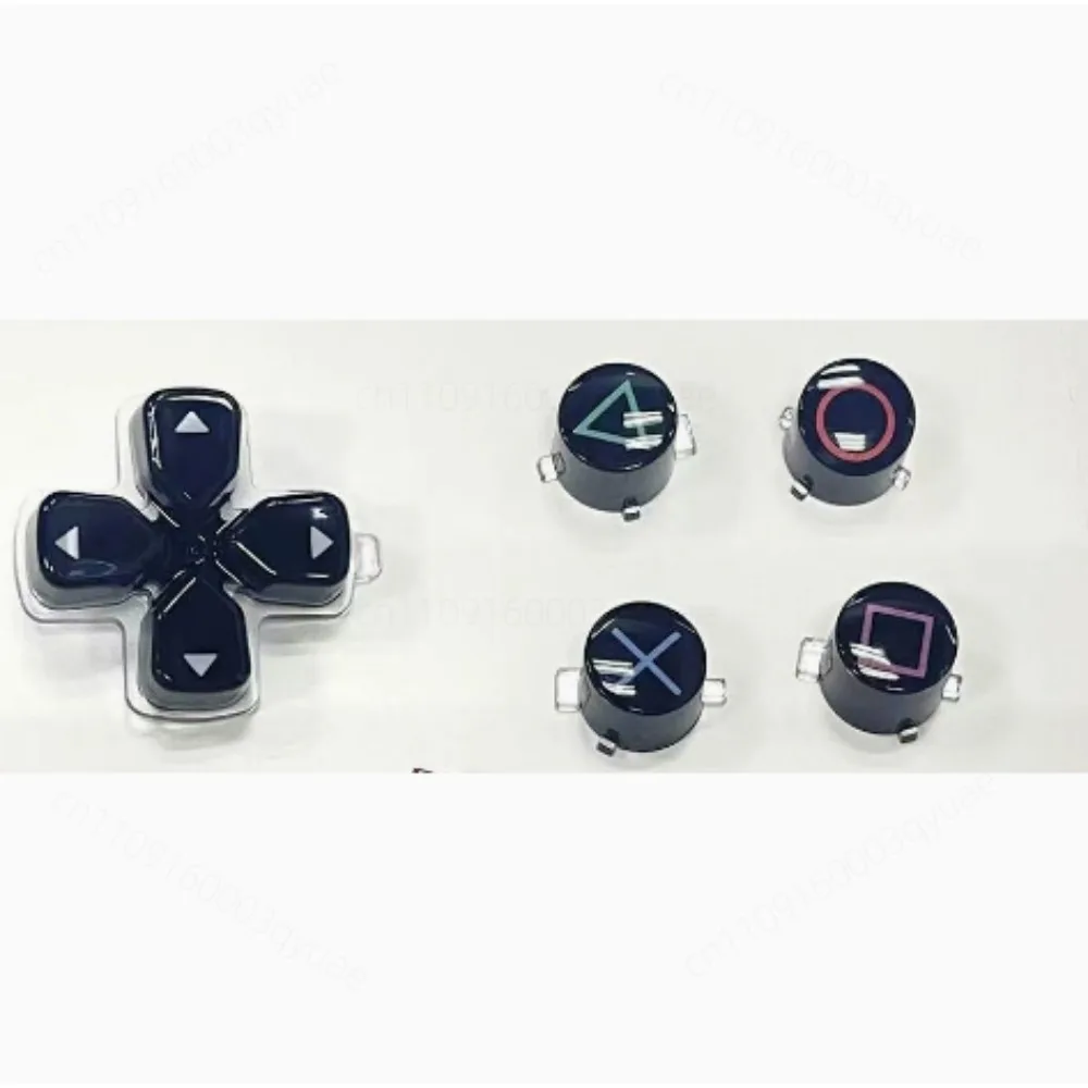 DIY Color Crystal Cross ABXY Left Right Buttons Modification Accessories For PS5 Controller, 5Pcs/Set
