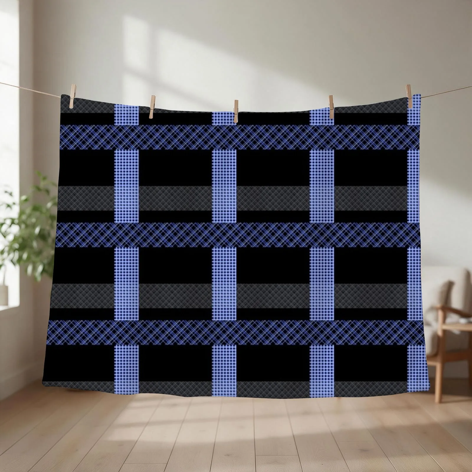 Wool Texture Throw Blanket couch cozy soft plush fuzzy picnic outdoor blanket