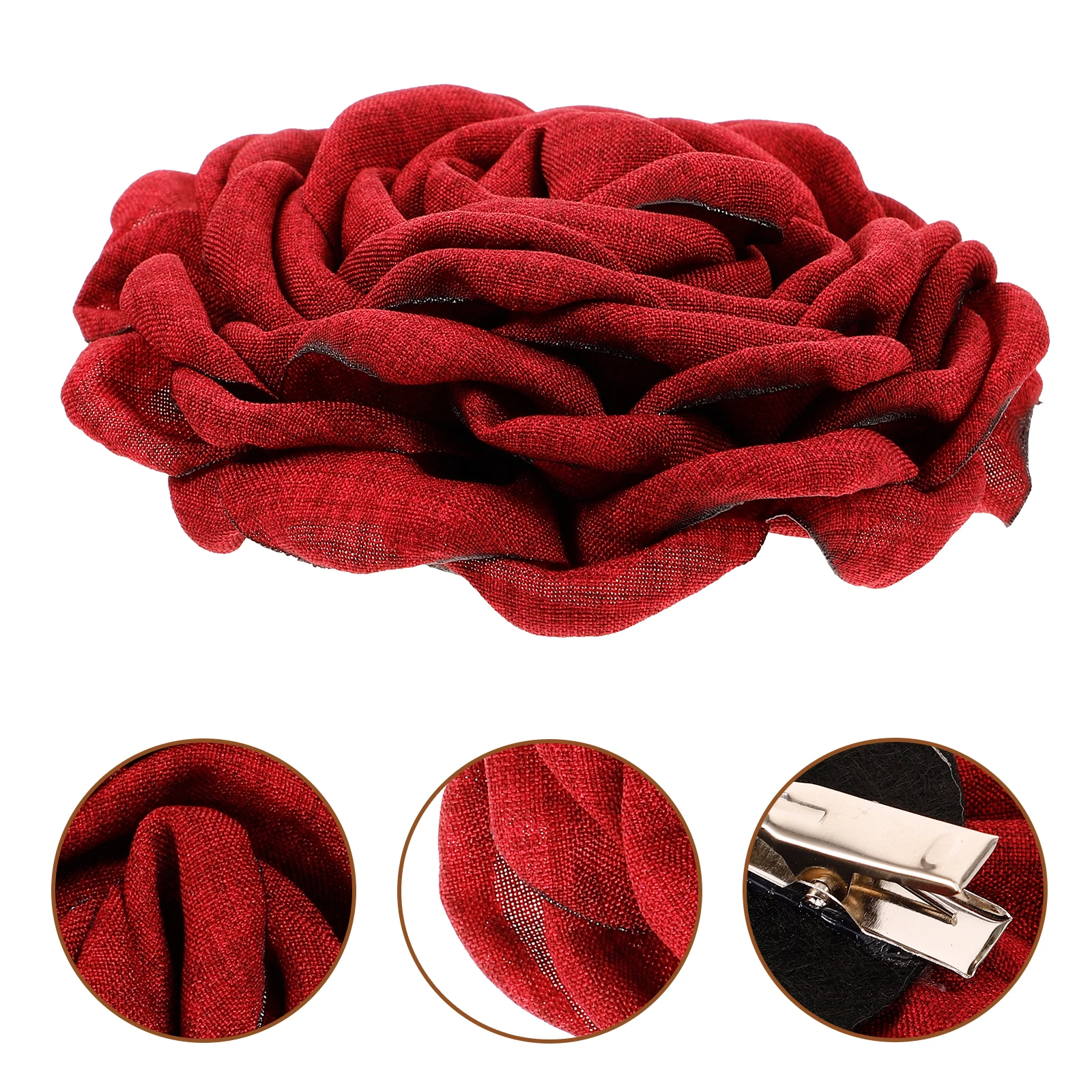 

Rose Hair Clip Accessories for Women French Cute Decorative Clips Girls Bridal Buckle