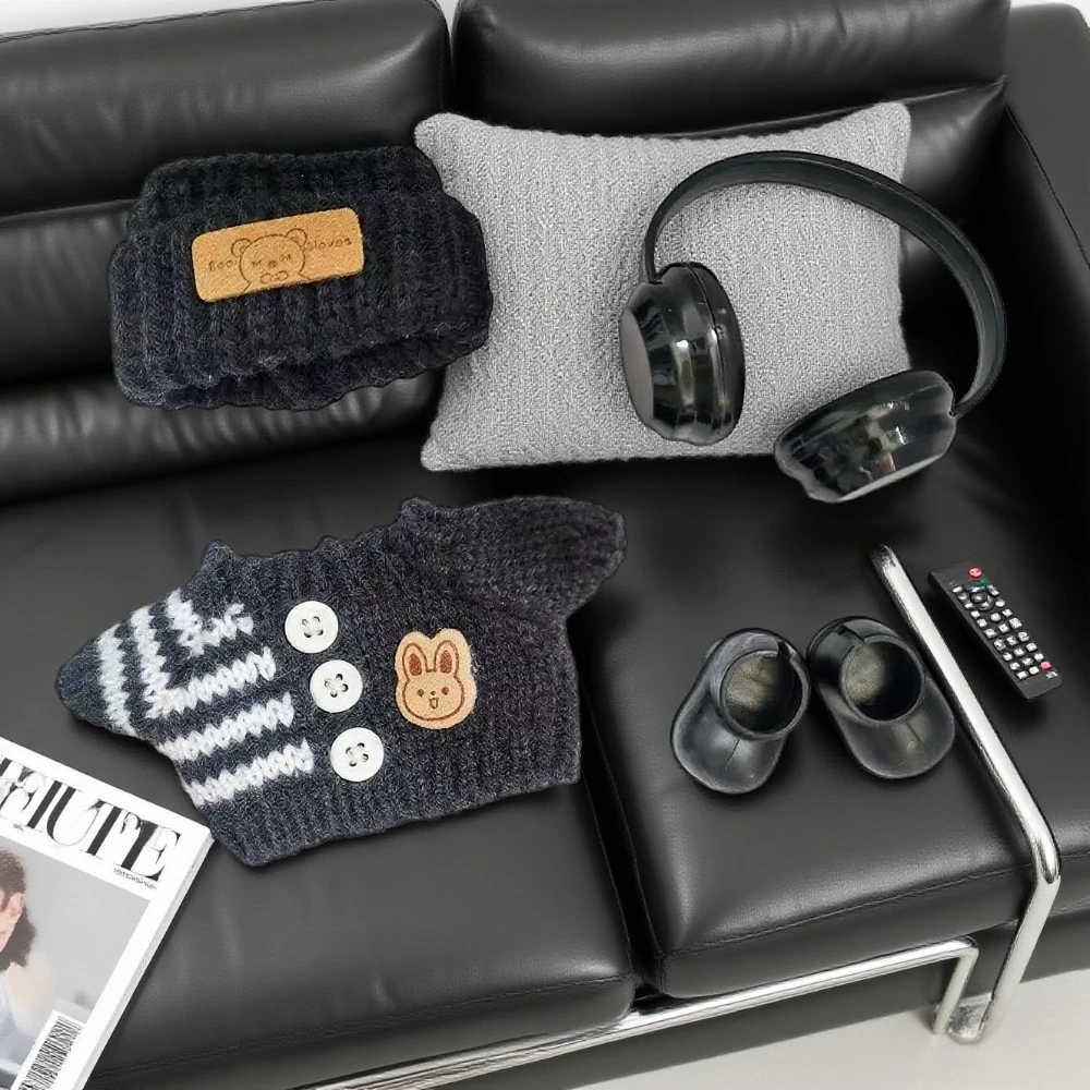 

For Labubu Doll Clothing Cute Sweater Set 17cm Clothing Shoes Doll DIY Accessories Training Sitting Party Games Toys Gifts