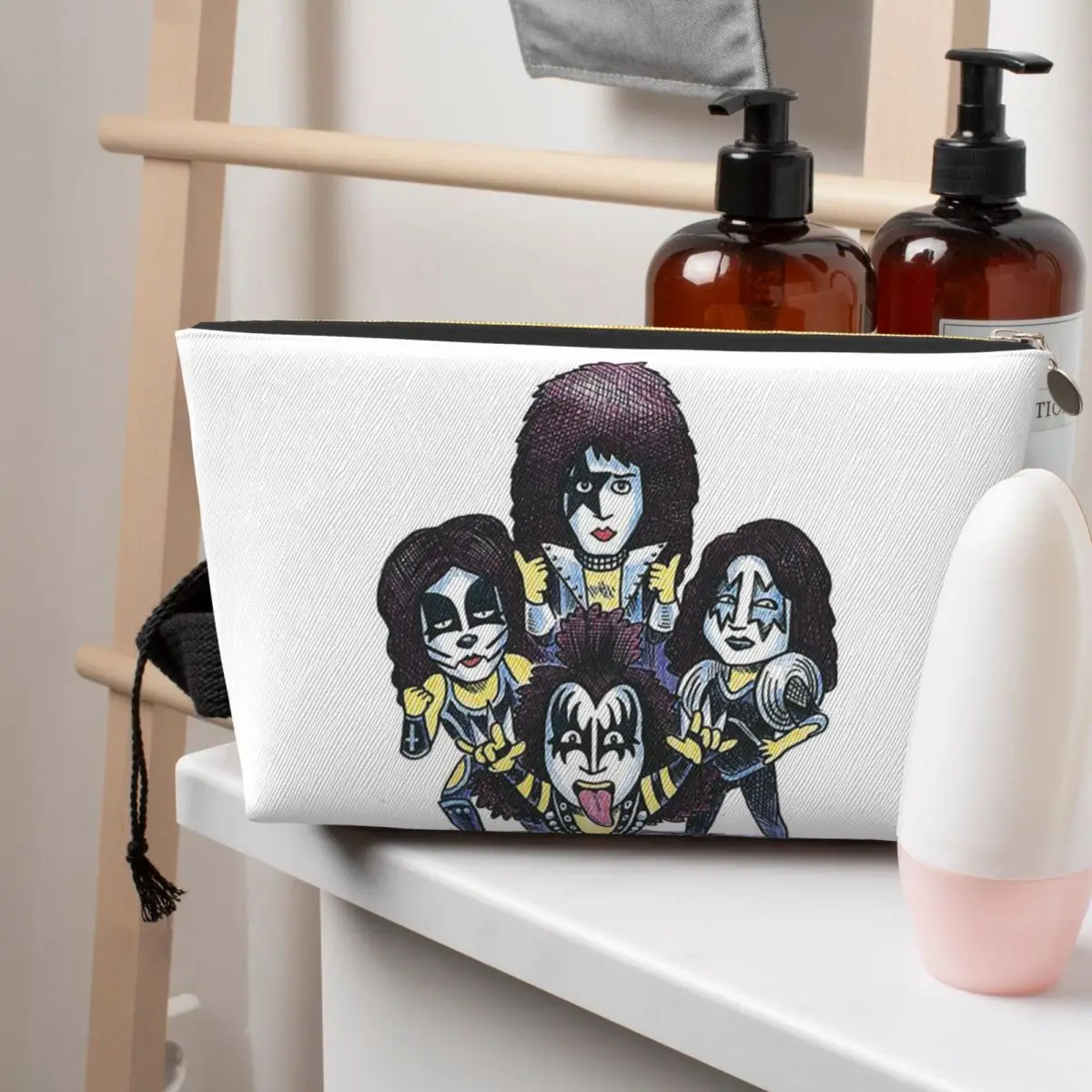 

KISS The Band Rock And Roll женские косметички дорожный органайзер для макияжа сумка для хранения туалетных принадлежностей Dopp Kit Box