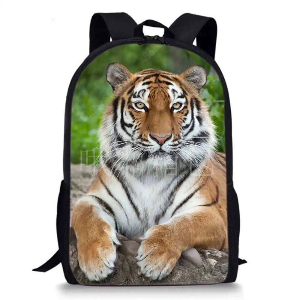 Sac d'école à motif de tigre pour enfants, sacs pour enfants, animal, garçon, fille, SR