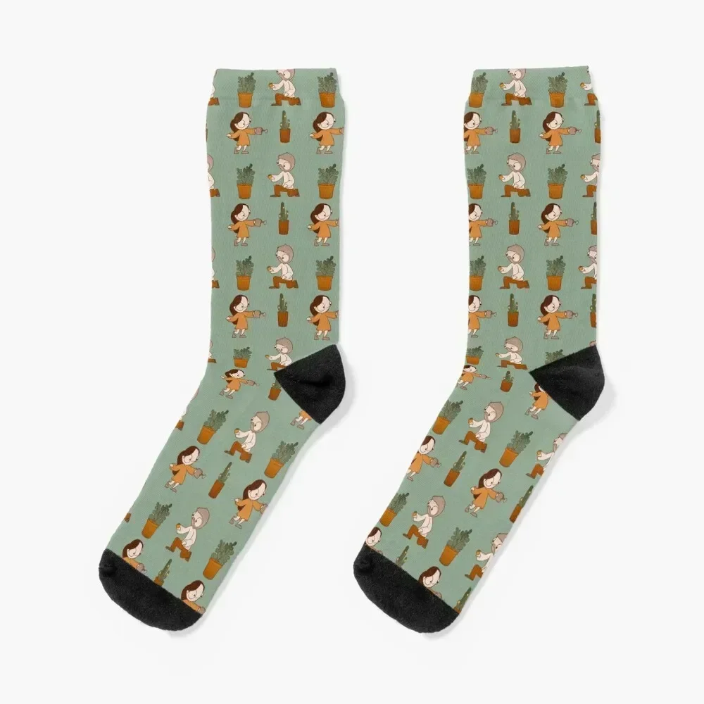 

John & Catana With Plants! Socks valentine gift ideas funny sock Stockings happy Socks For Man Women's