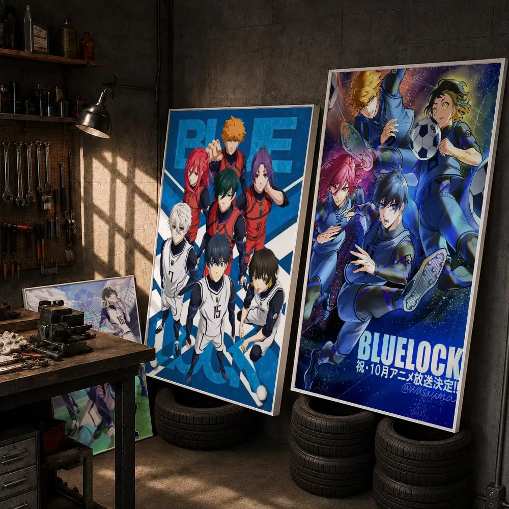 Anime B-Blue Lock Poster HD Room Decor Home Decoration Interior Wall Art Printing Waterproof Garage Party BedRoom Gift