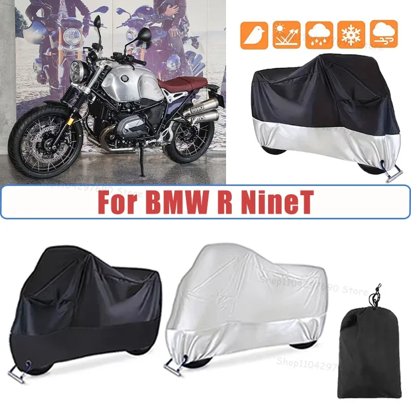 210D Oxford Motorcycle Cover Waterproof All Season UV Protection For BMW R NineT Anti-Tear Windproof Motorbike Cover
