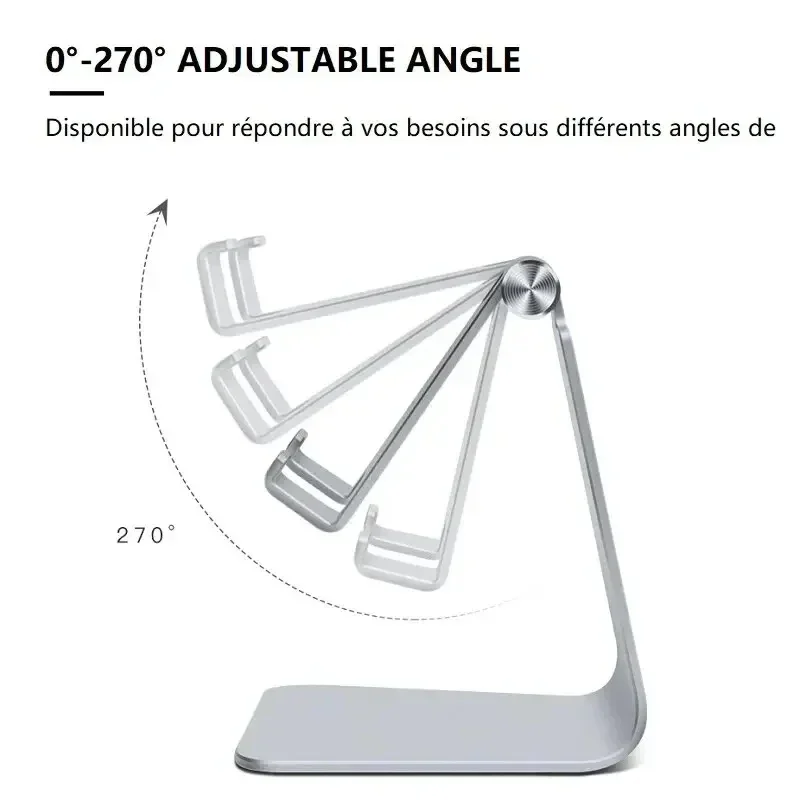 Aluminum Alloy Portable Phone Holder Stand For iPhone 15 14 13 12 Samsung Xiaomi Huawei Android Tablet Stand Desk Phone Trestle